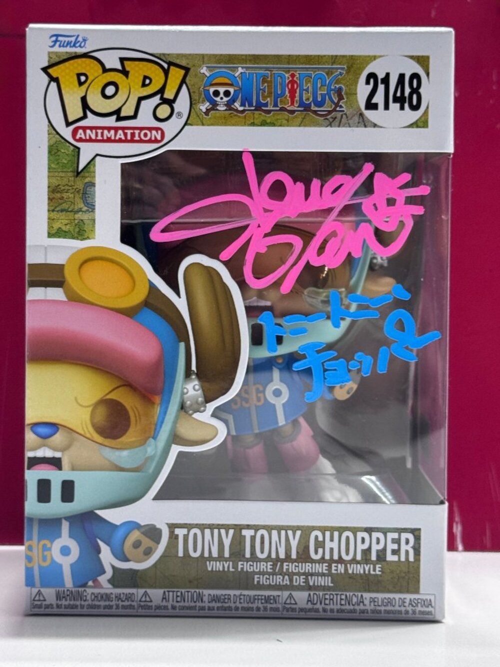 FUNKO POP! One Piece - TONY TONY CHOPPER Signed by Ikue Otani COA AUTHENTIC